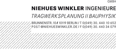 Adresse und Telefon NIEHUES WINKLER Ingenieure GmbH - Tragwerksplanung // Bauphysik