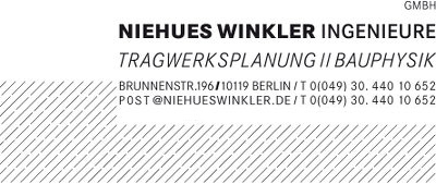 Adresse und Telefon NIEHUES WINKLER Ingenieure GmbH - Tragwerksplanung // Bauphysik